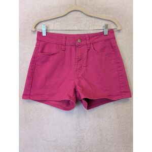 Old Navy High Rise Shorts Womens 2 Pink Fuchsia Denim Stretch
